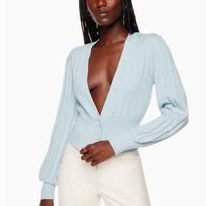 Wilfred Plunge Cardigan Heatwave Blue